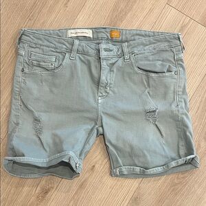 Pilcro Light GreenCasual Shorts